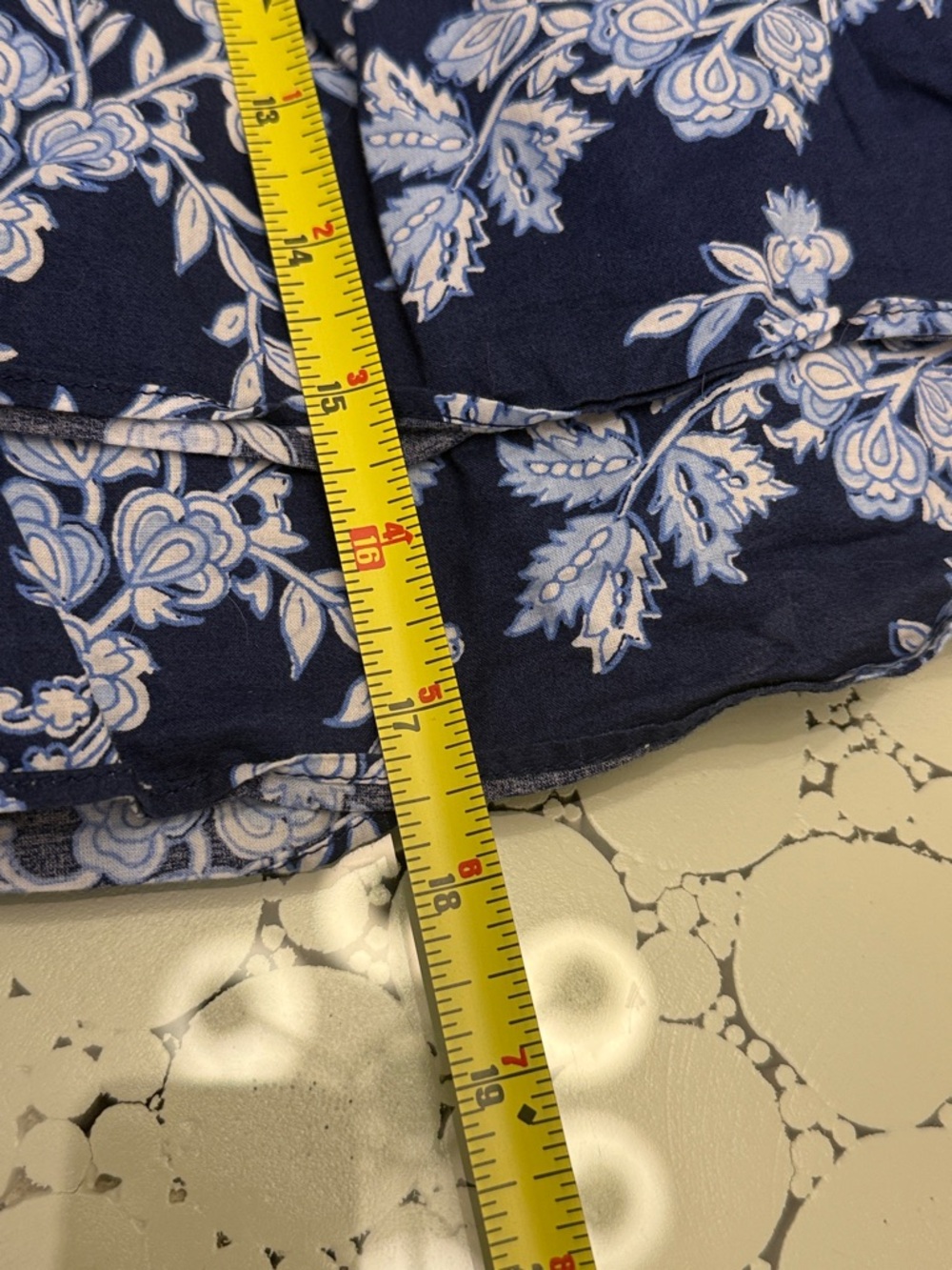 J. Crew Cottagecore high waisted blue white Ruffle Floral skirt size medium - Picture 6 of 8